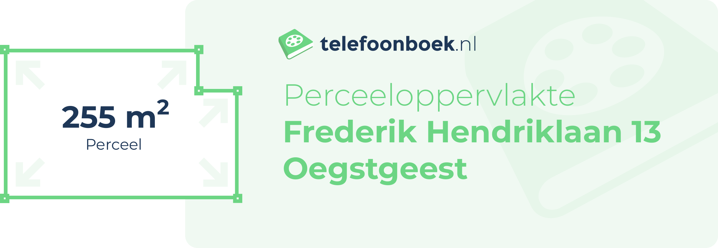 Perceeloppervlakte Frederik Hendriklaan 13 Oegstgeest