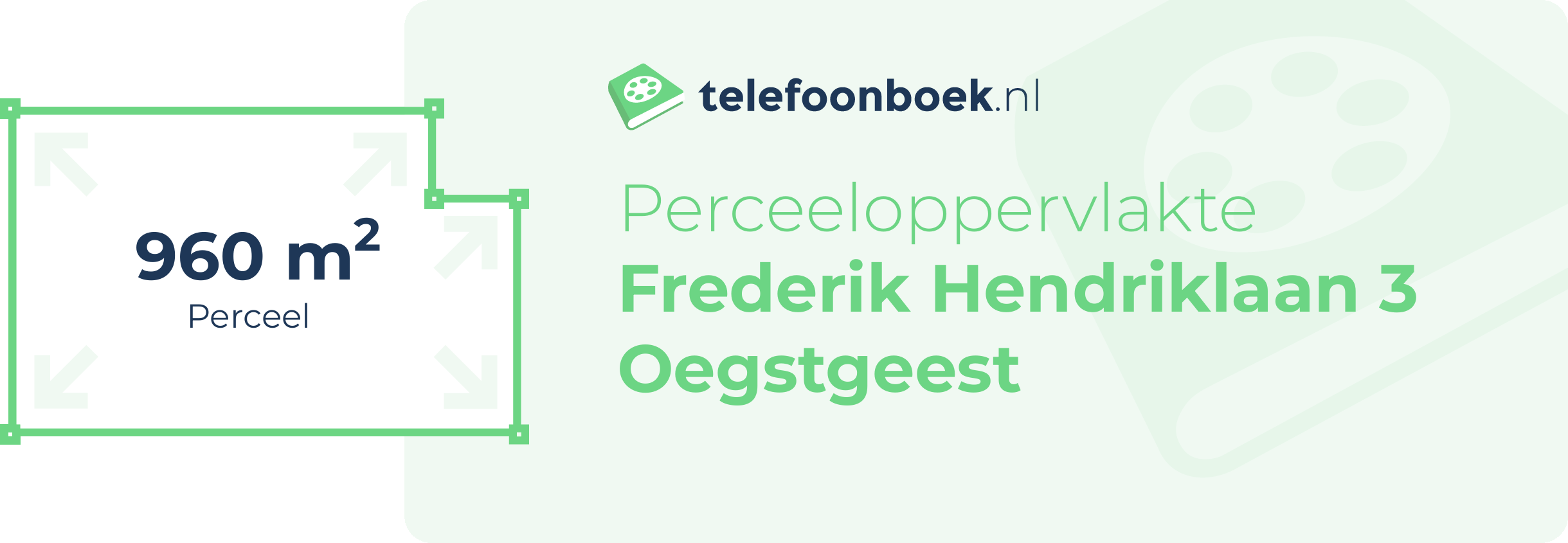 Perceeloppervlakte Frederik Hendriklaan 3 Oegstgeest