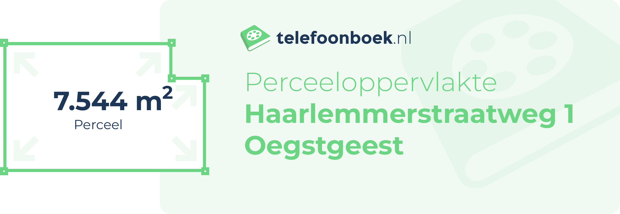 Perceeloppervlakte Haarlemmerstraatweg 1 Oegstgeest