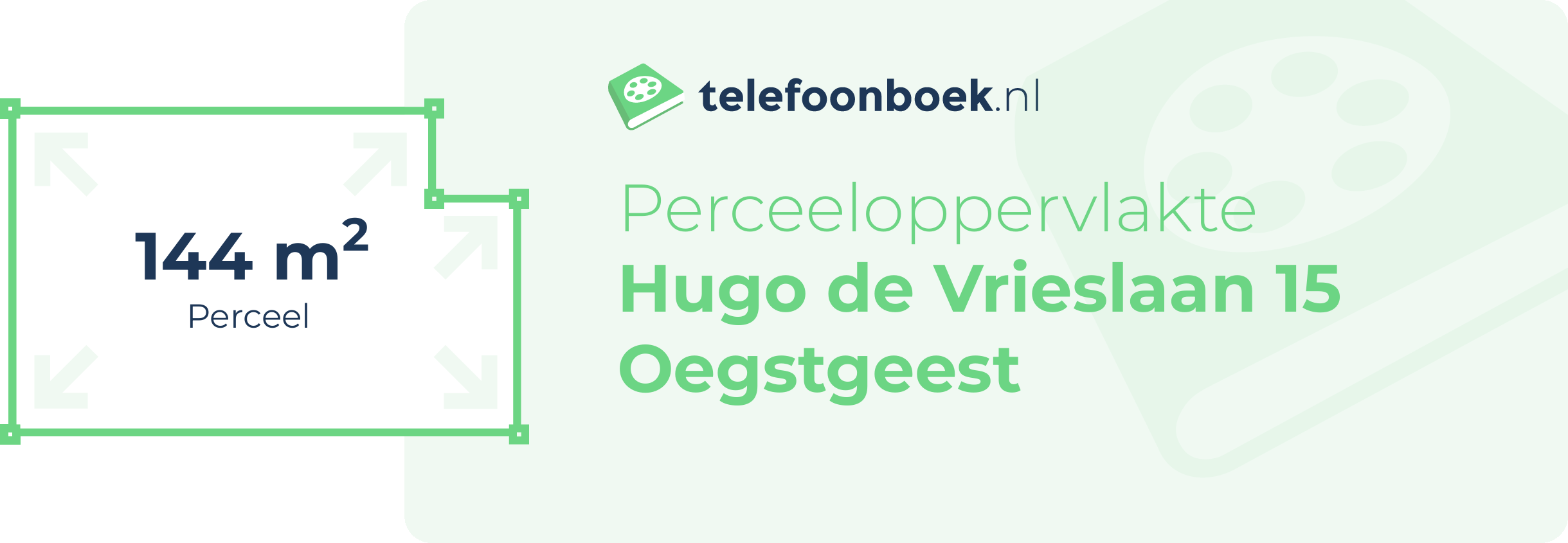 Perceeloppervlakte Hugo De Vrieslaan 15 Oegstgeest