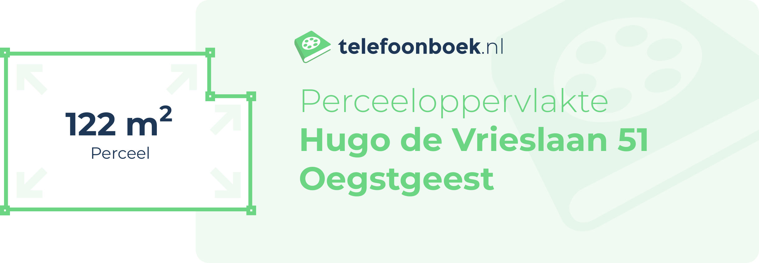 Perceeloppervlakte Hugo De Vrieslaan 51 Oegstgeest