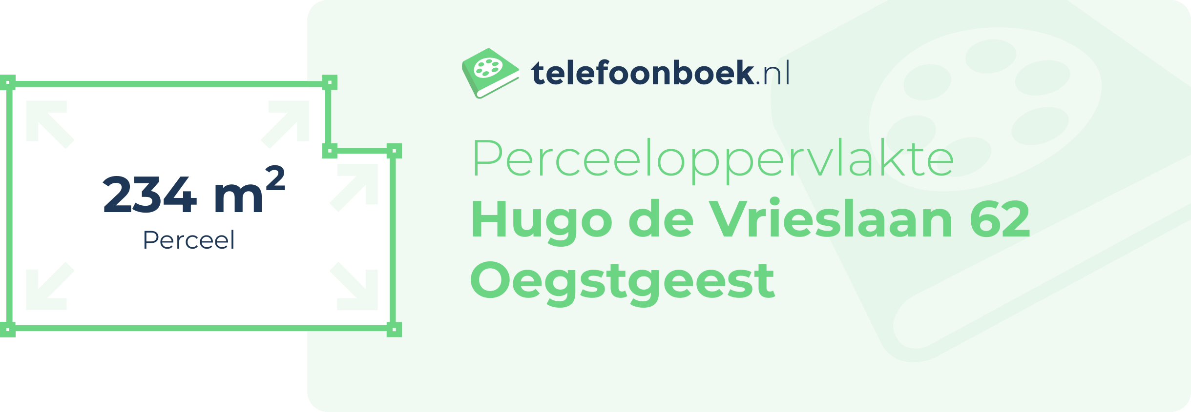 Perceeloppervlakte Hugo De Vrieslaan 62 Oegstgeest