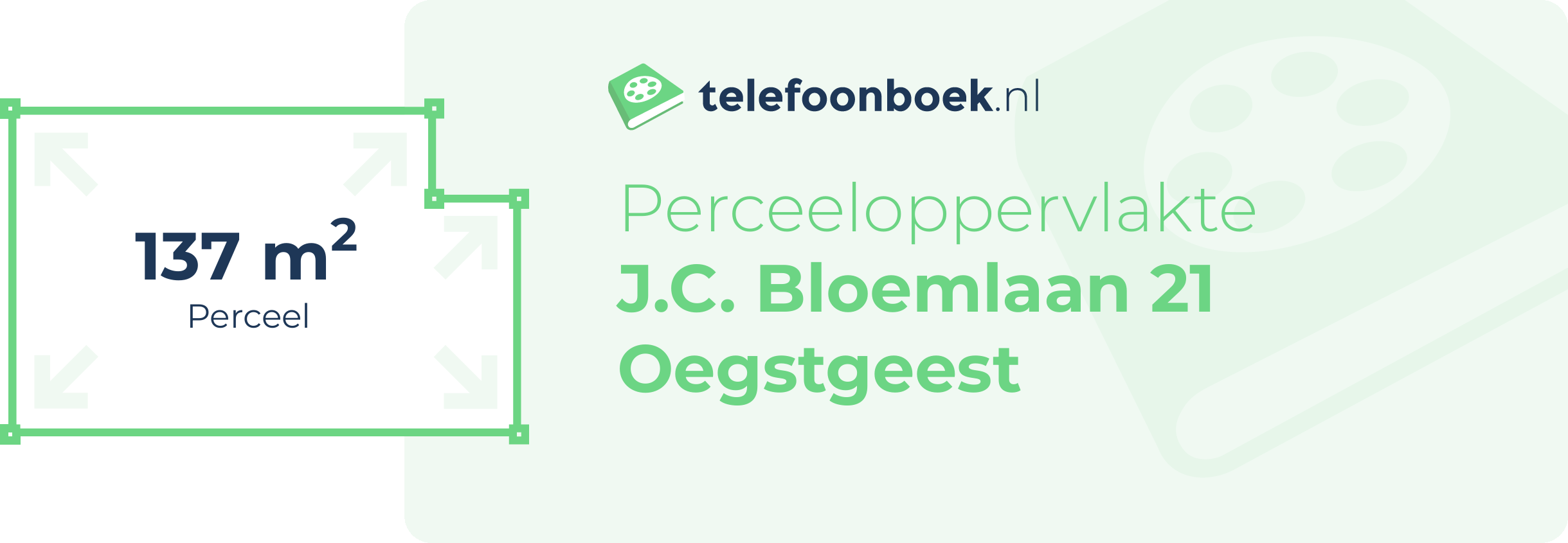 Perceeloppervlakte J.C. Bloemlaan 21 Oegstgeest