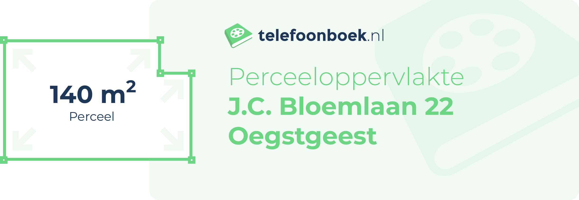 Perceeloppervlakte J.C. Bloemlaan 22 Oegstgeest