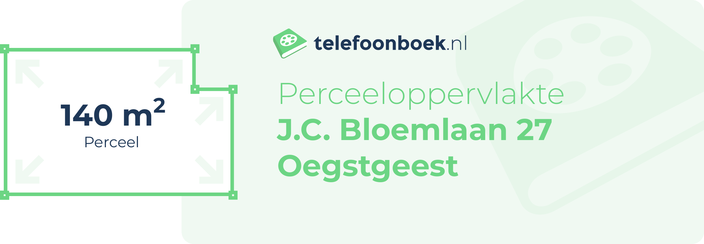 Perceeloppervlakte J.C. Bloemlaan 27 Oegstgeest