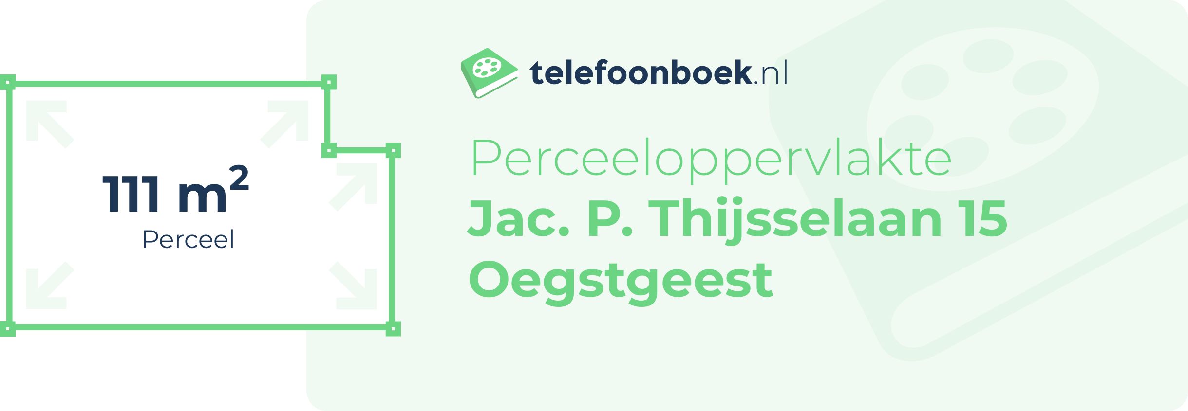 Perceeloppervlakte Jac. P. Thijsselaan 15 Oegstgeest