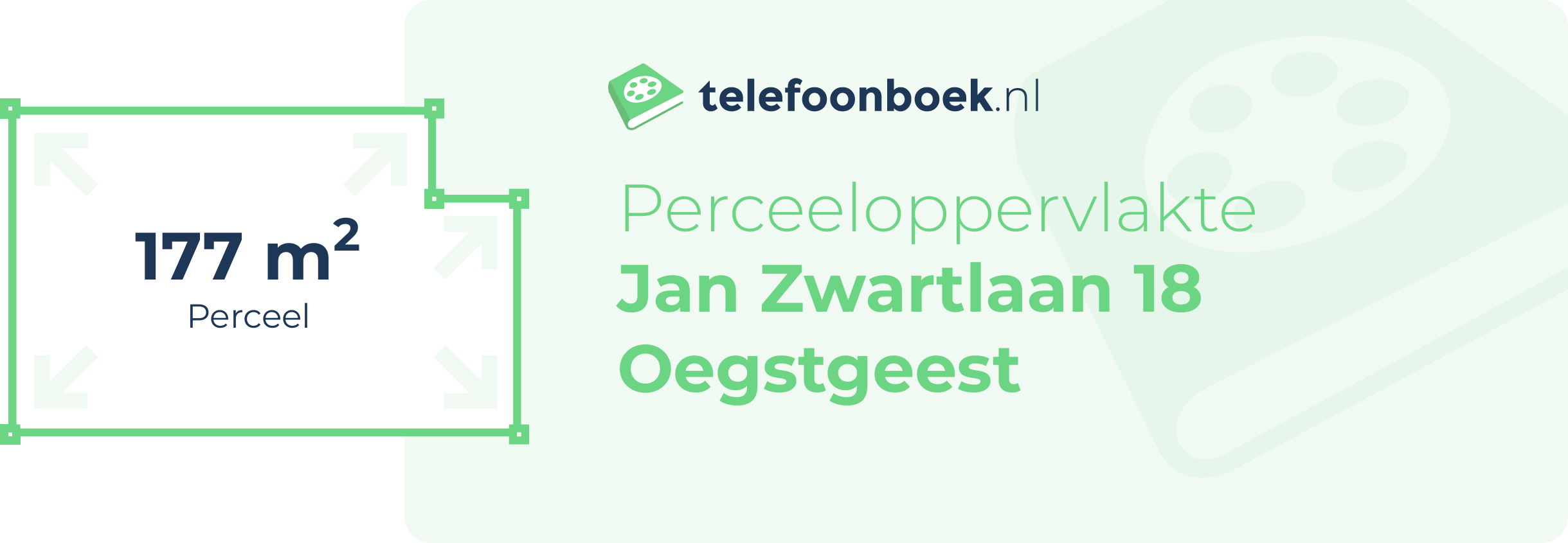 Perceeloppervlakte Jan Zwartlaan 18 Oegstgeest