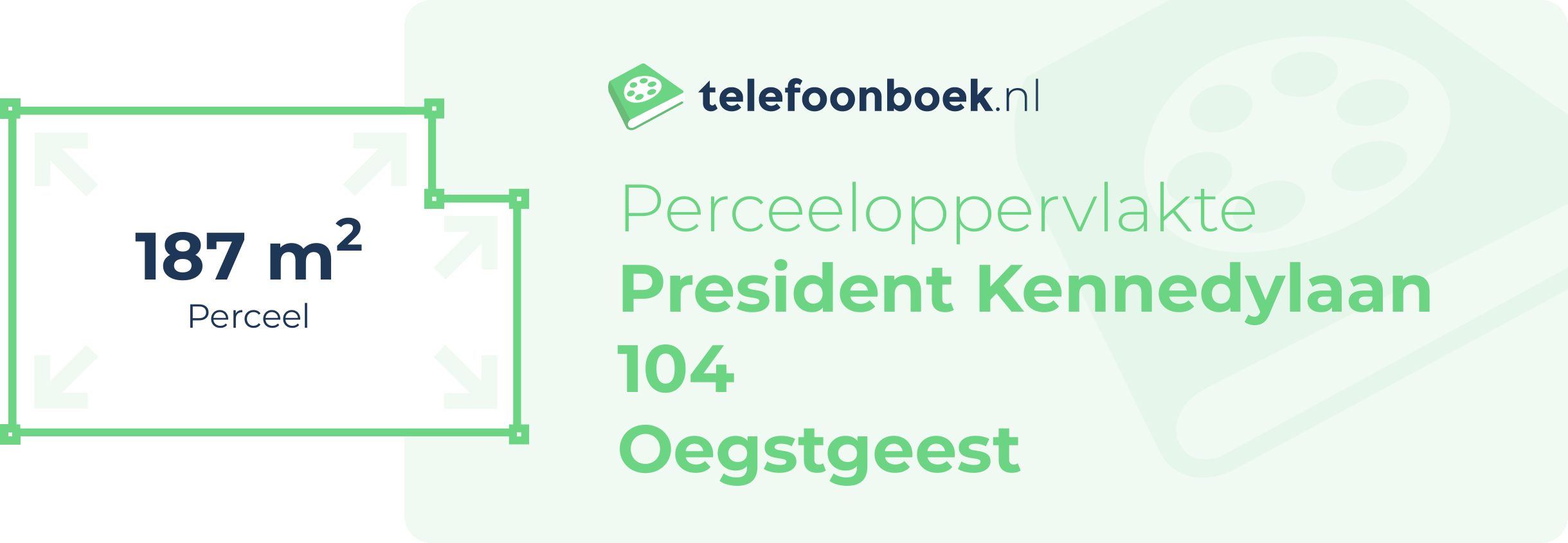 Perceeloppervlakte President Kennedylaan 104 Oegstgeest