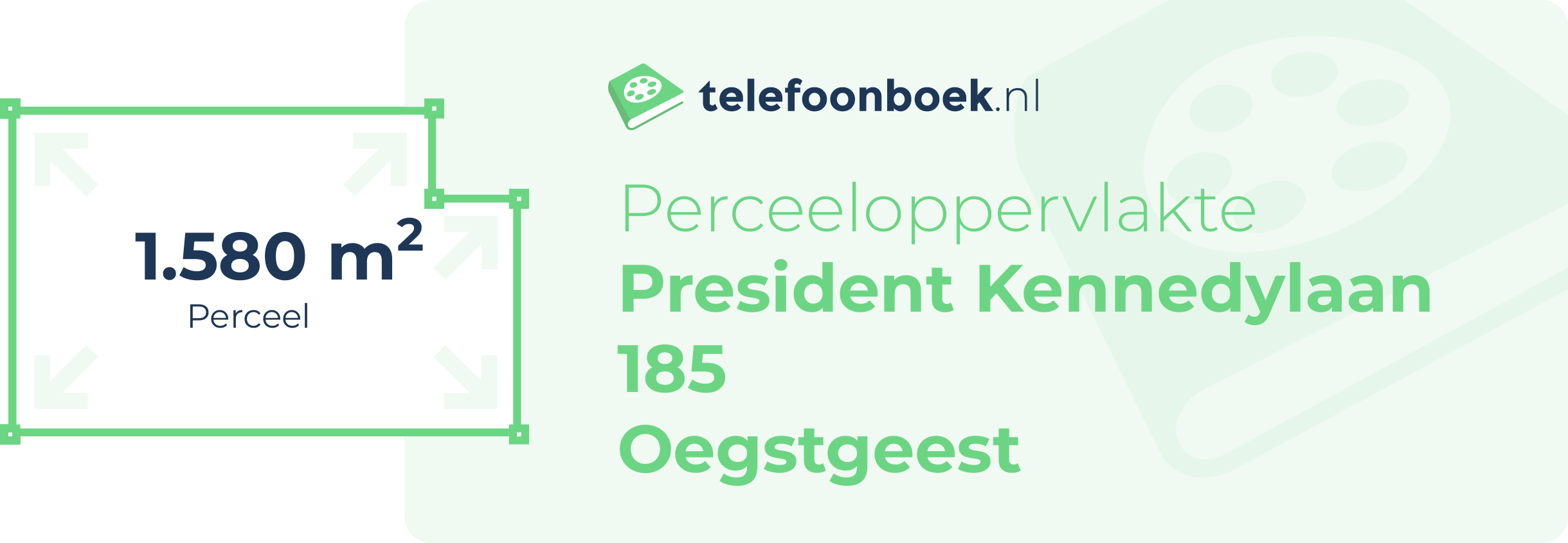 Perceeloppervlakte President Kennedylaan 185 Oegstgeest