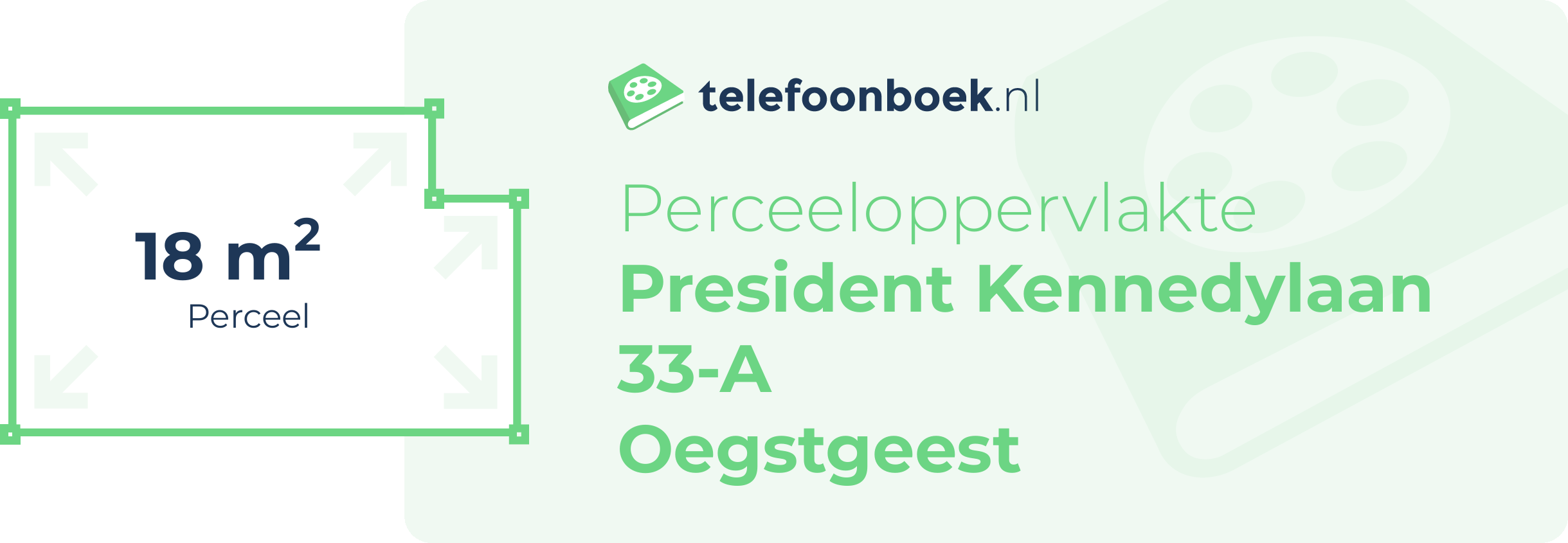 Perceeloppervlakte President Kennedylaan 33-A Oegstgeest