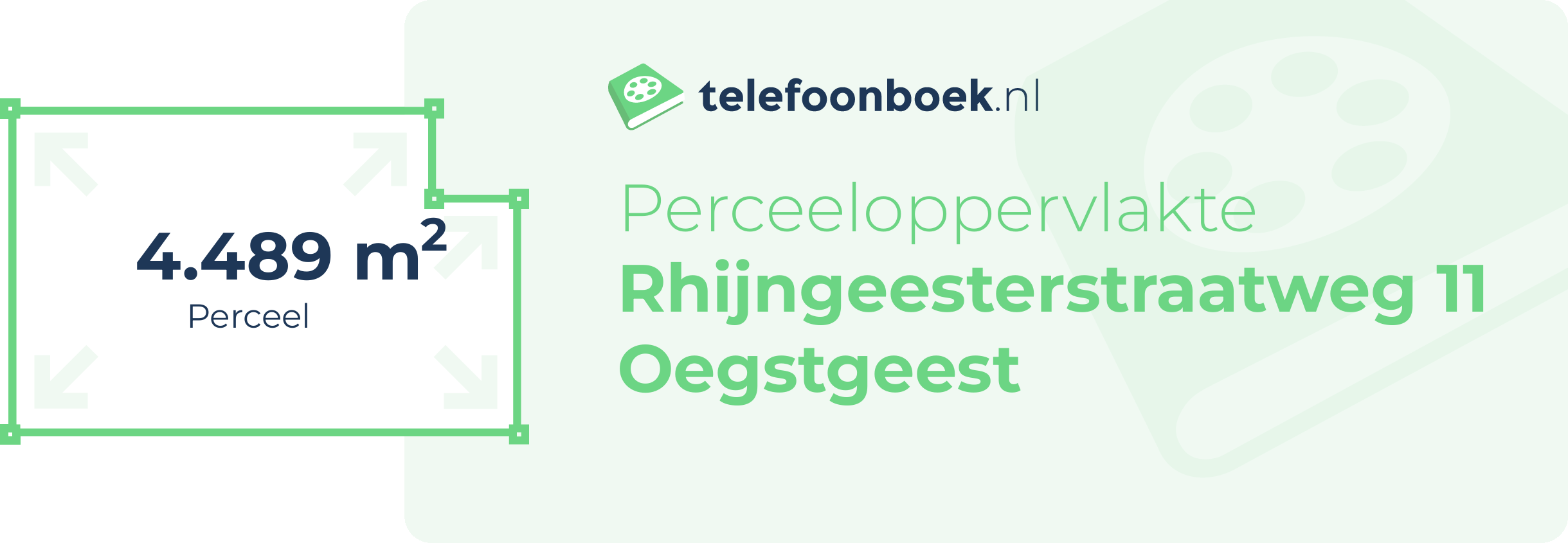 Perceeloppervlakte Rhijngeesterstraatweg 11 Oegstgeest