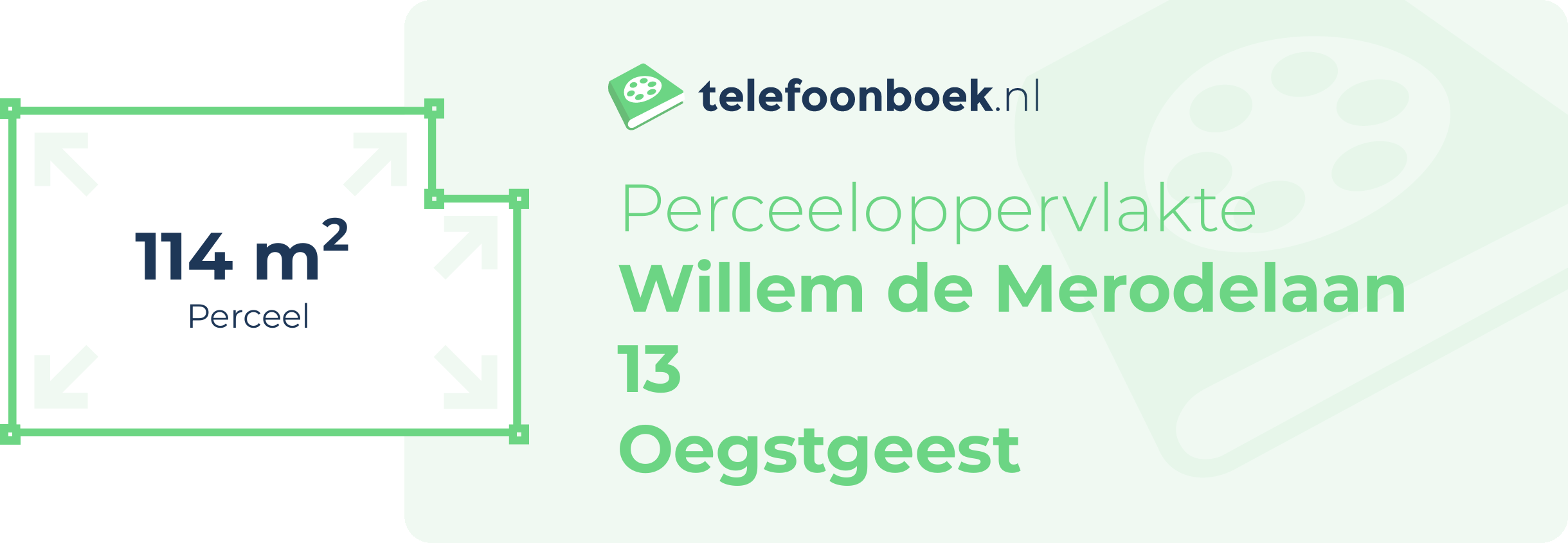 Perceeloppervlakte Willem De Merodelaan 13 Oegstgeest