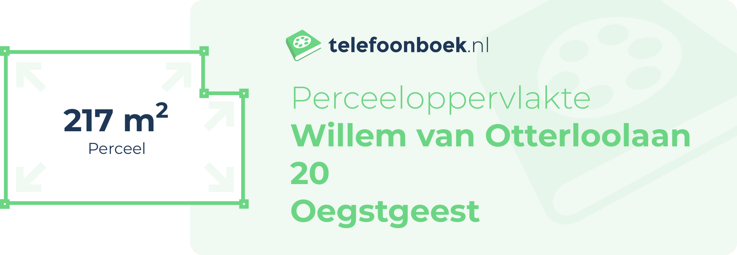 Perceeloppervlakte Willem Van Otterloolaan 20 Oegstgeest