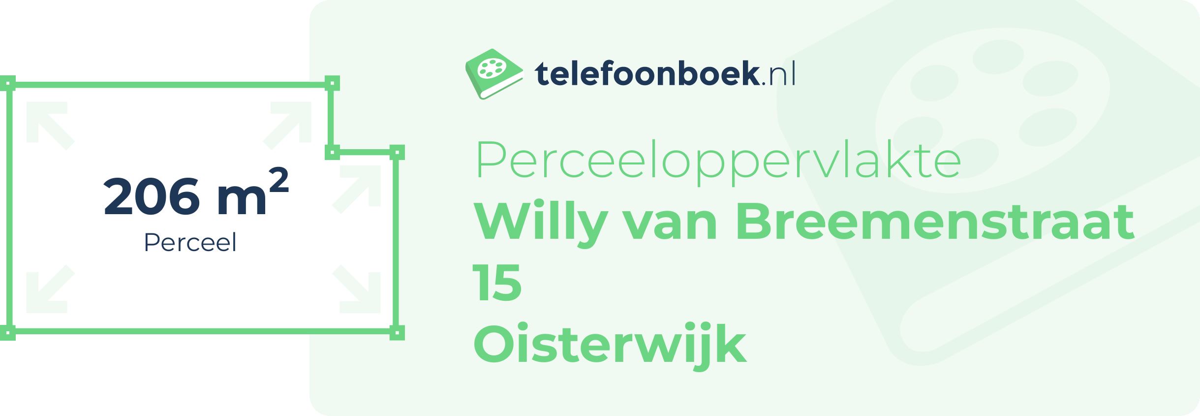 Perceeloppervlakte Willy Van Breemenstraat 15 Oisterwijk