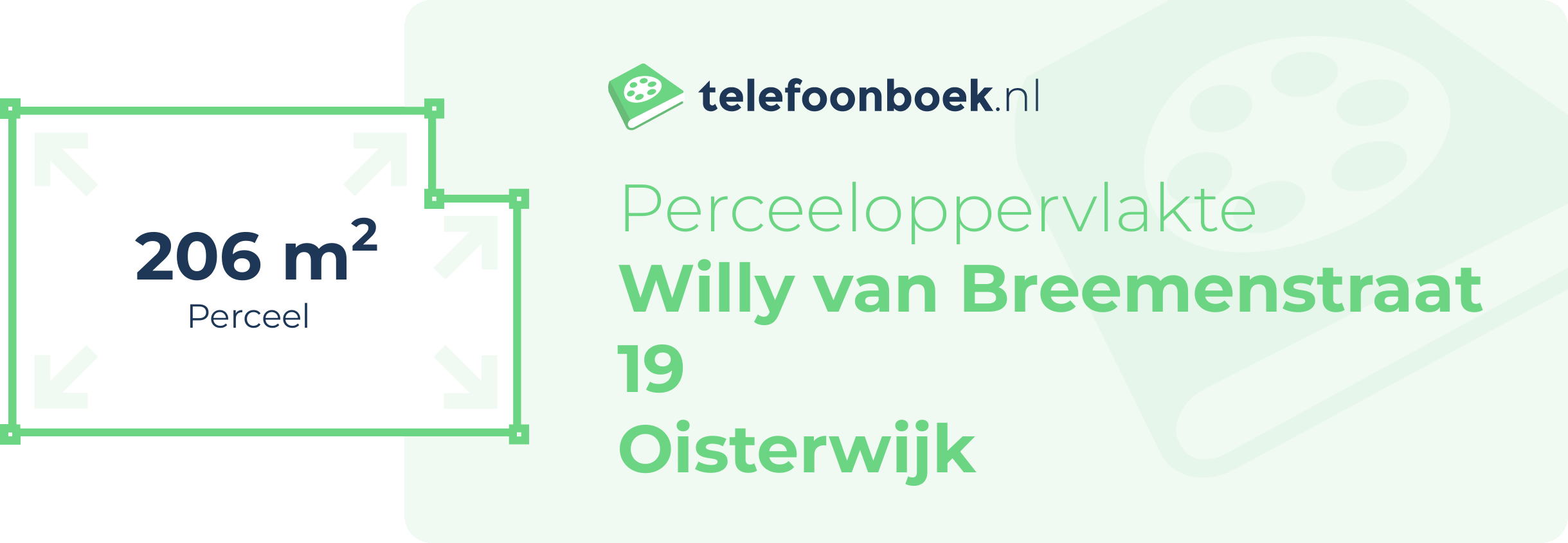 Perceeloppervlakte Willy Van Breemenstraat 19 Oisterwijk