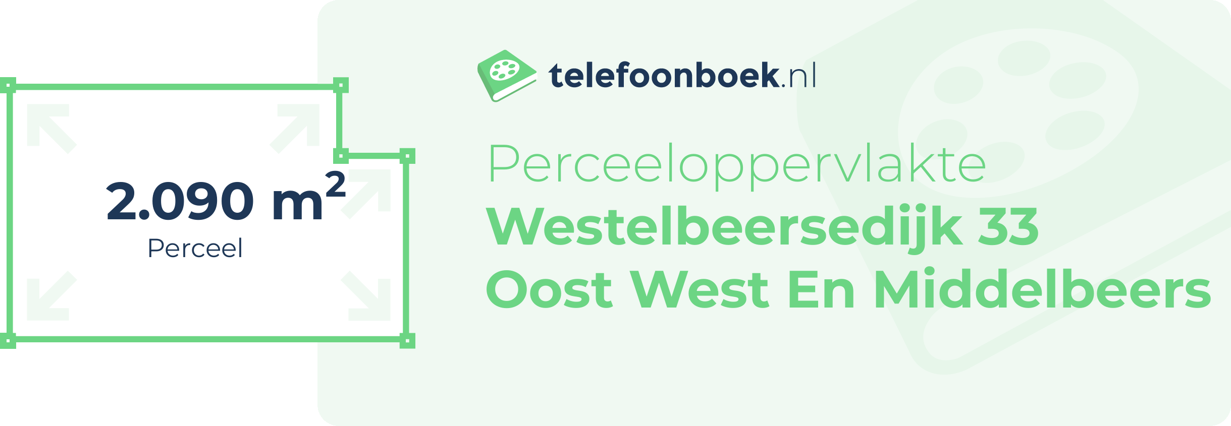 Perceeloppervlakte Westelbeersedijk 33 Oost West En Middelbeers