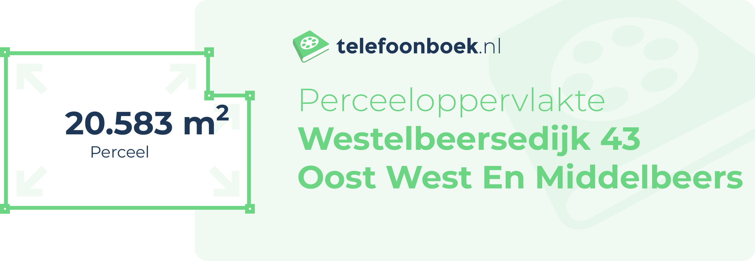 Perceeloppervlakte Westelbeersedijk 43 Oost West En Middelbeers