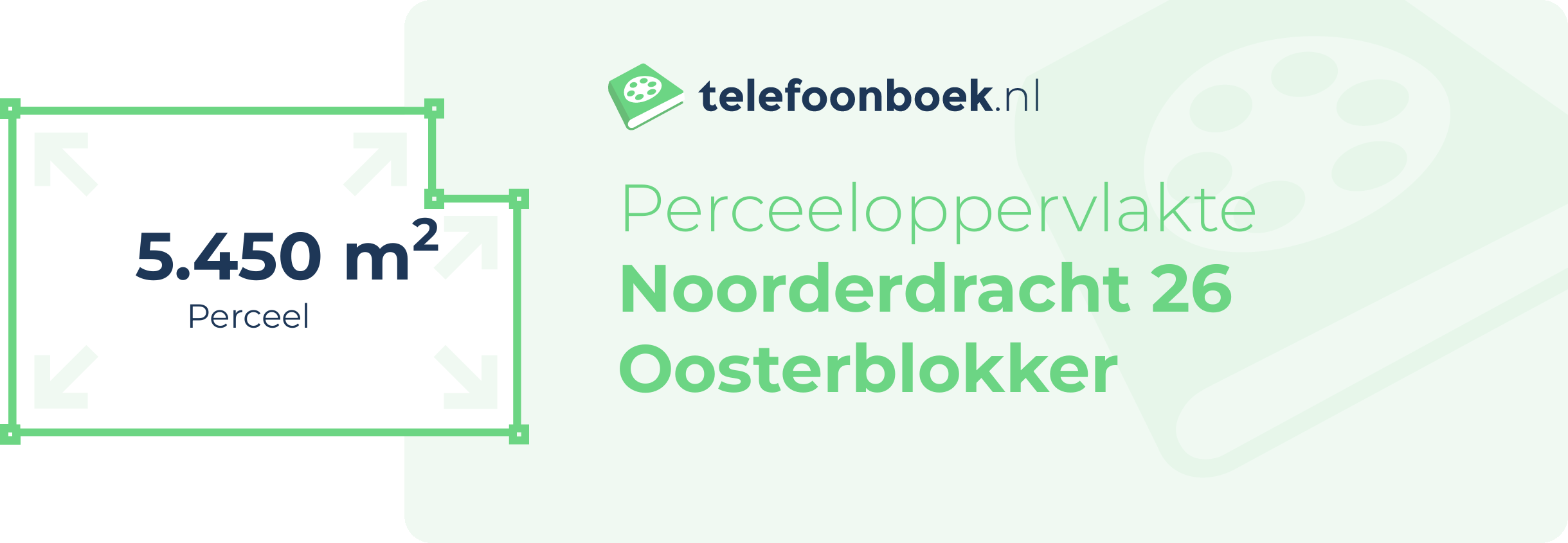 Perceeloppervlakte Noorderdracht 26 Oosterblokker