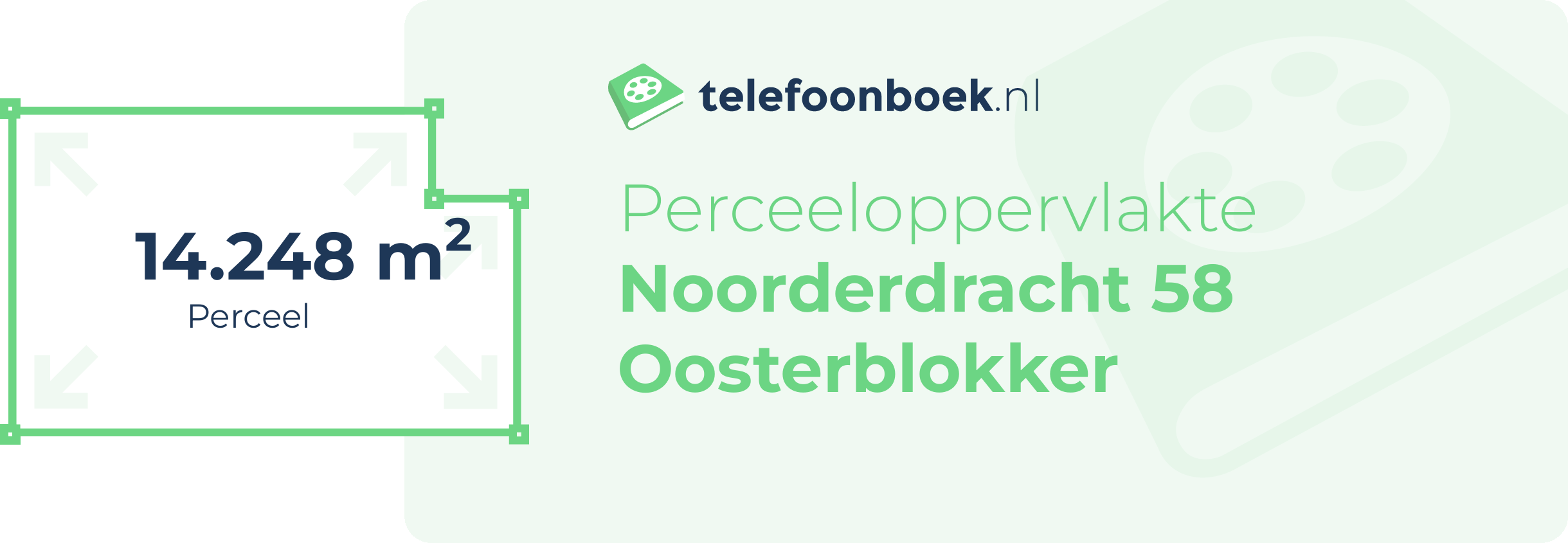 Perceeloppervlakte Noorderdracht 58 Oosterblokker