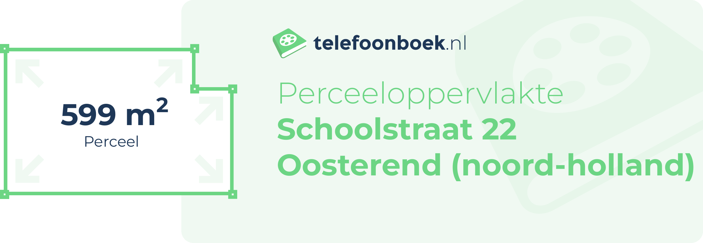 Perceeloppervlakte Schoolstraat 22 Oosterend (Noord-Holland)