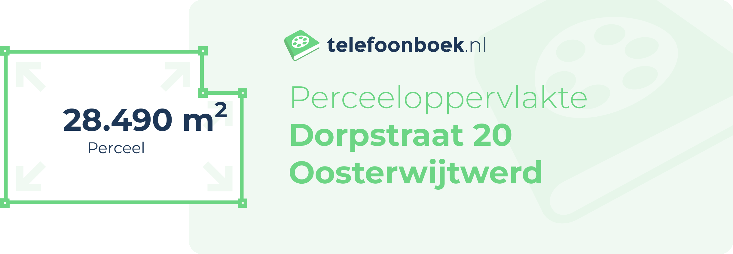 Perceeloppervlakte Dorpstraat 20 Oosterwijtwerd