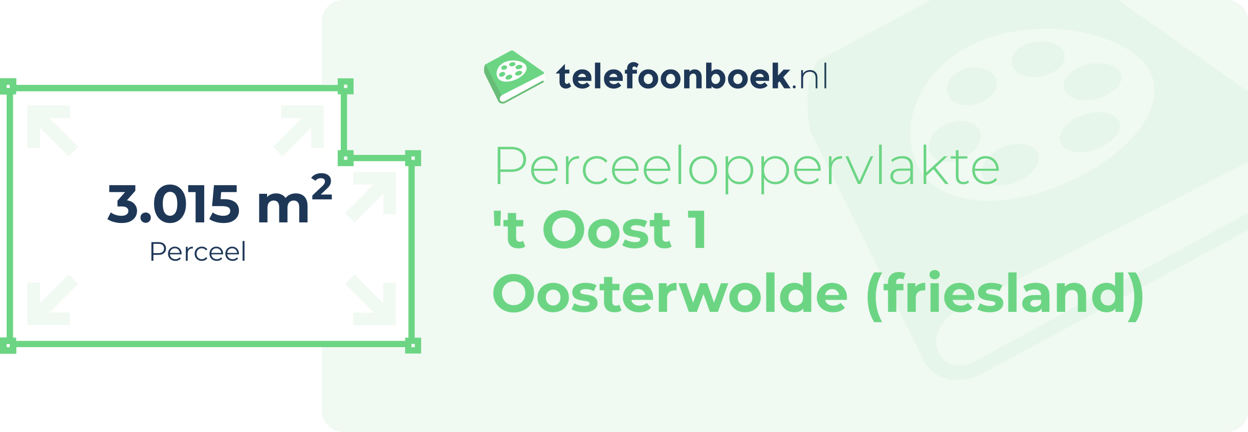 Perceeloppervlakte 't Oost 1 Oosterwolde (Friesland)