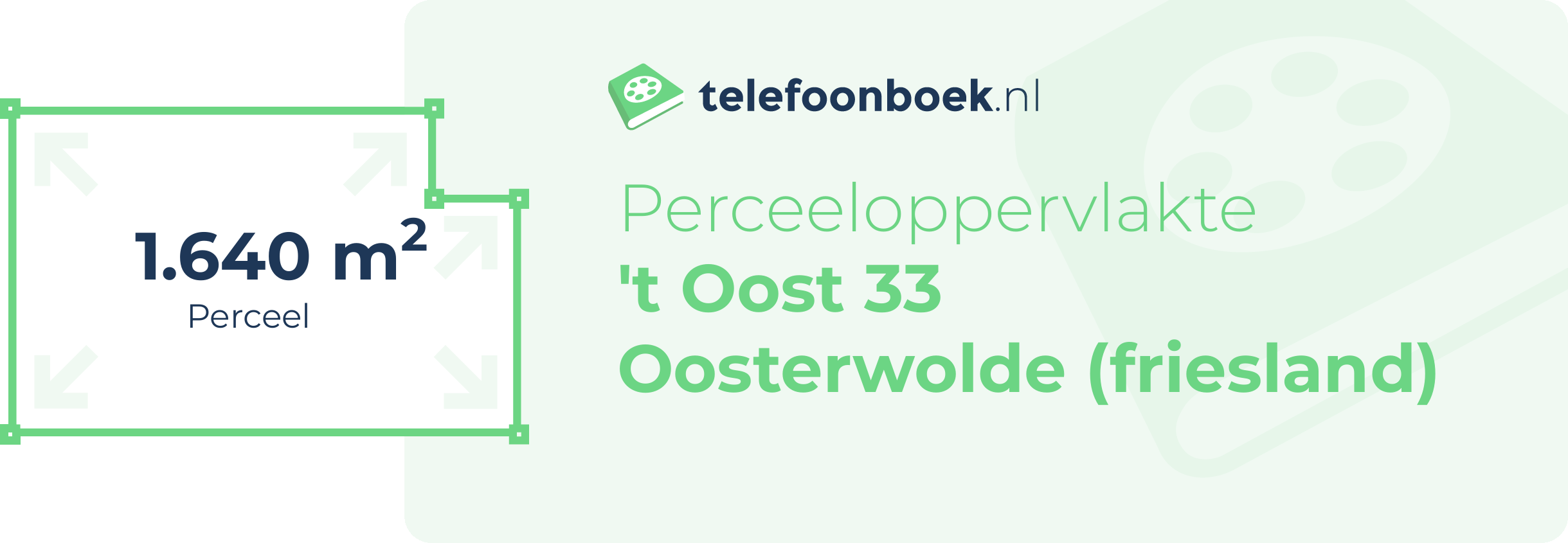 Perceeloppervlakte 't Oost 33 Oosterwolde (Friesland)