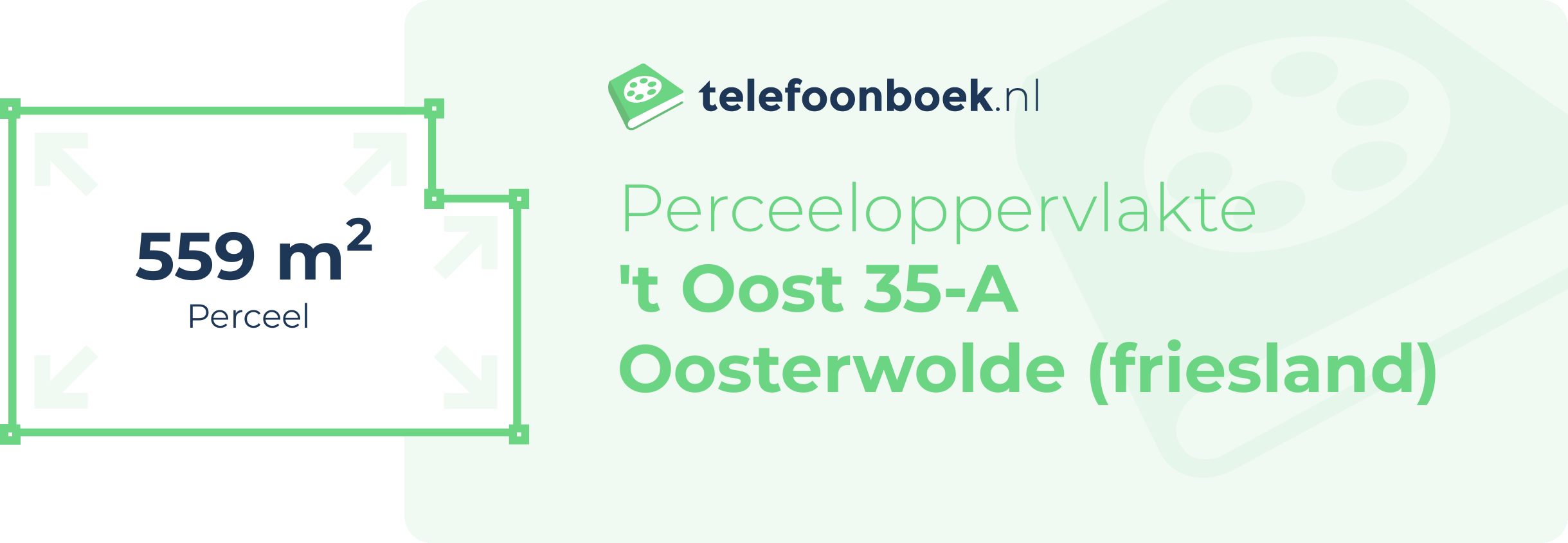 Perceeloppervlakte 't Oost 35-A Oosterwolde (Friesland)