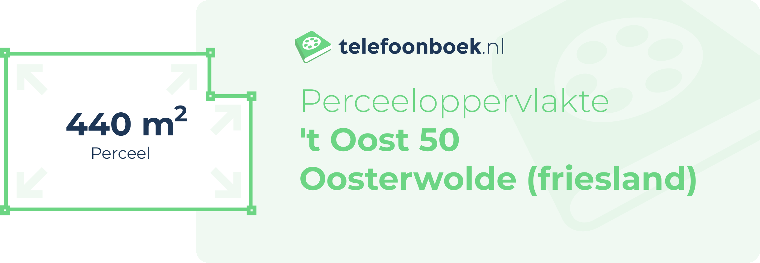 Perceeloppervlakte 't Oost 50 Oosterwolde (Friesland)