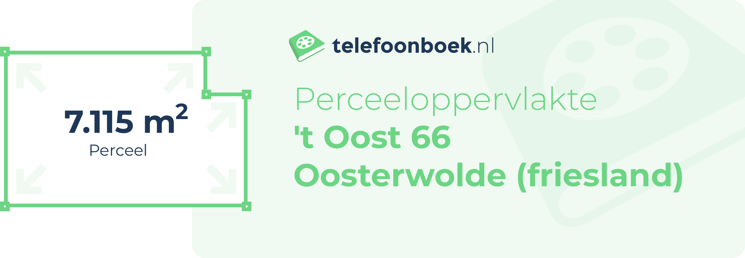Perceeloppervlakte 't Oost 66 Oosterwolde (Friesland)
