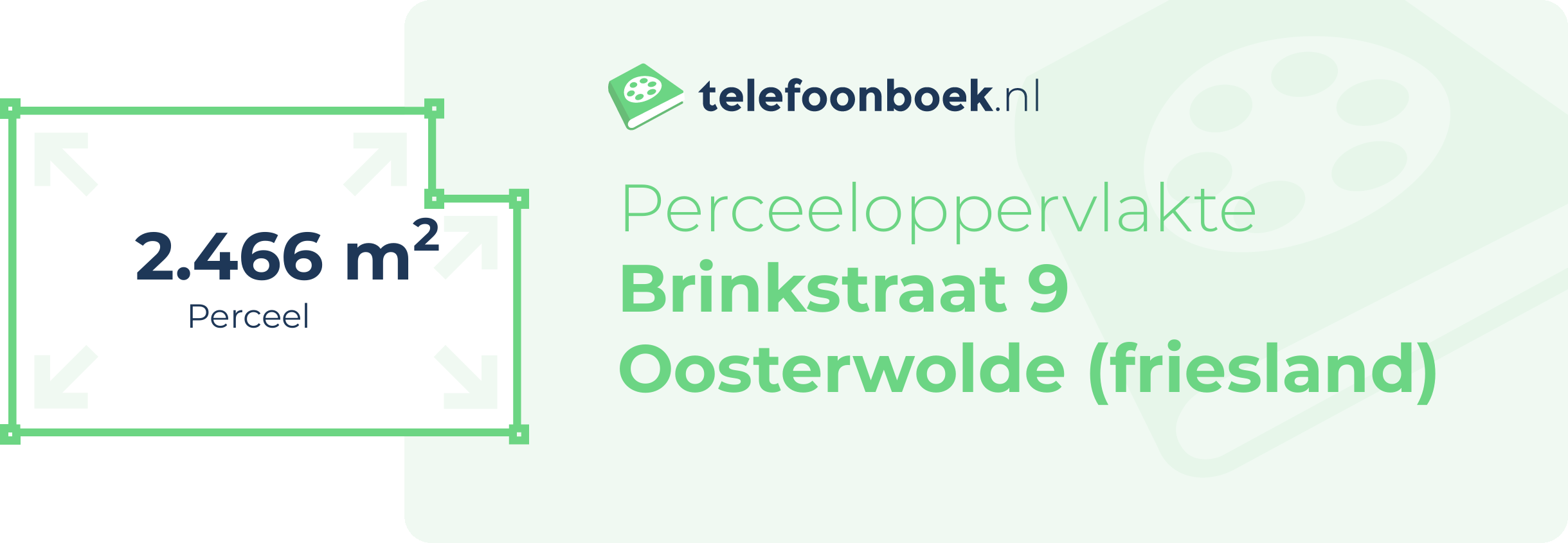 Perceeloppervlakte Brinkstraat 9 Oosterwolde (Friesland)