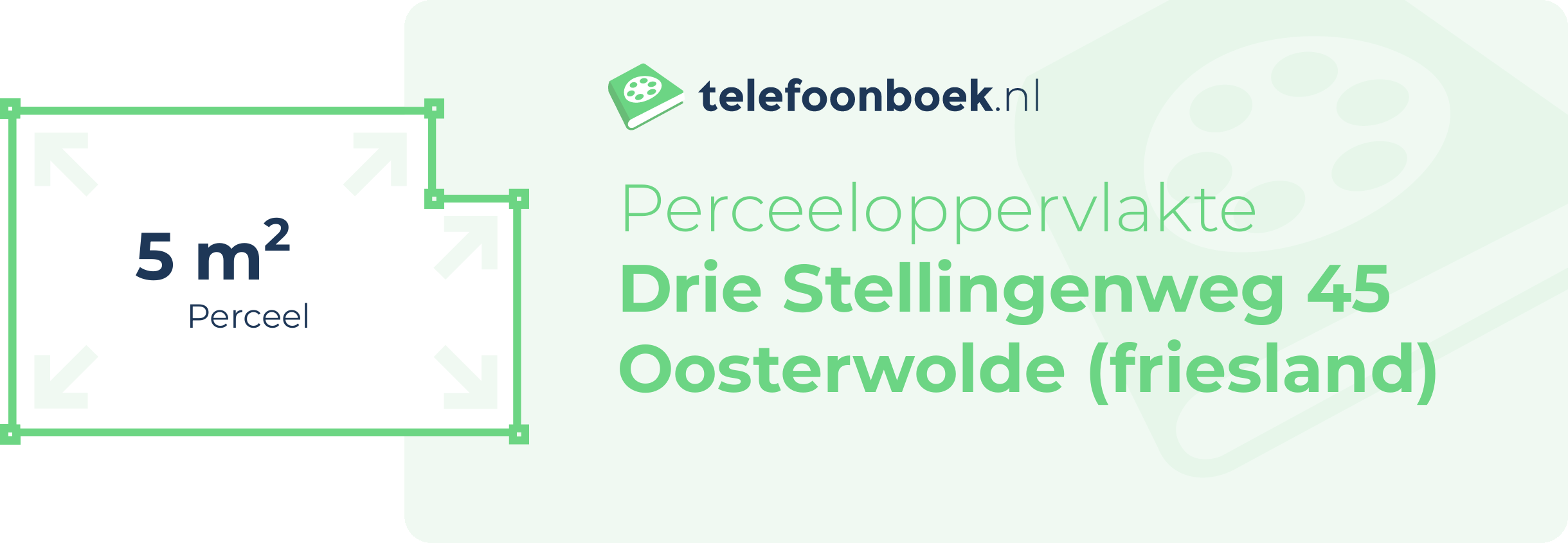 Perceeloppervlakte Drie Stellingenweg 45 Oosterwolde (Friesland)