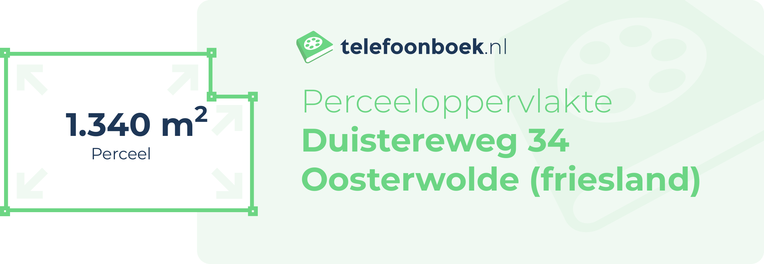 Perceeloppervlakte Duistereweg 34 Oosterwolde (Friesland)