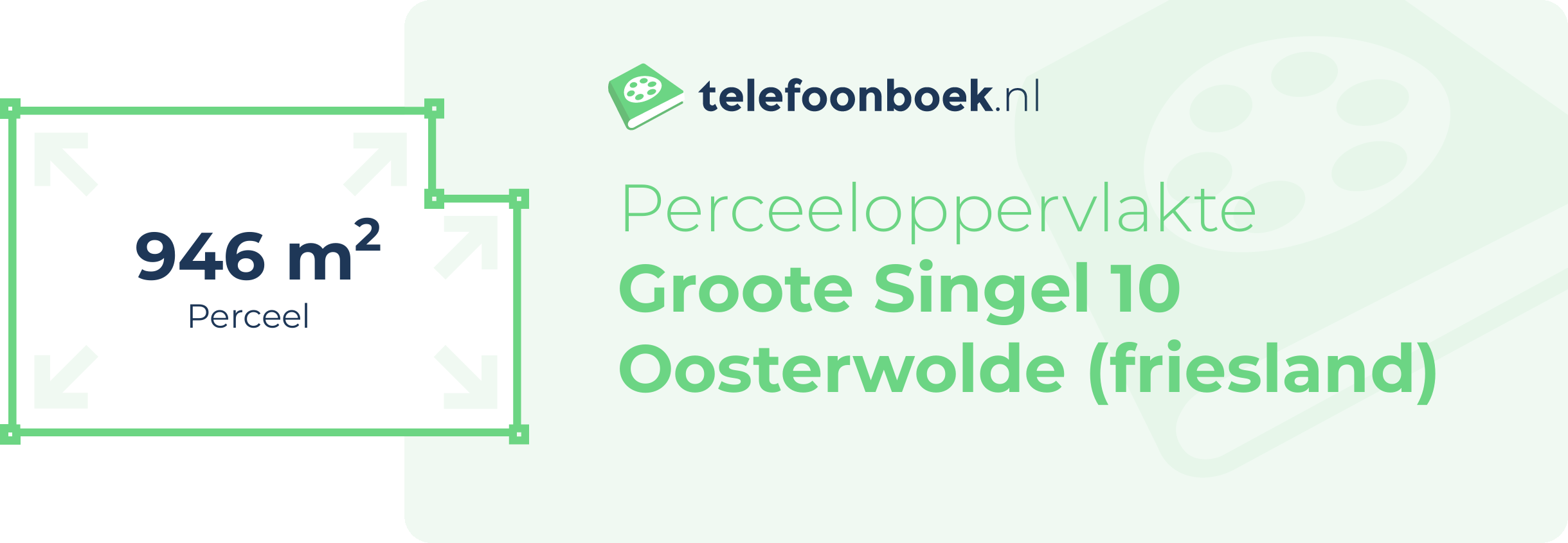 Perceeloppervlakte Groote Singel 10 Oosterwolde (Friesland)