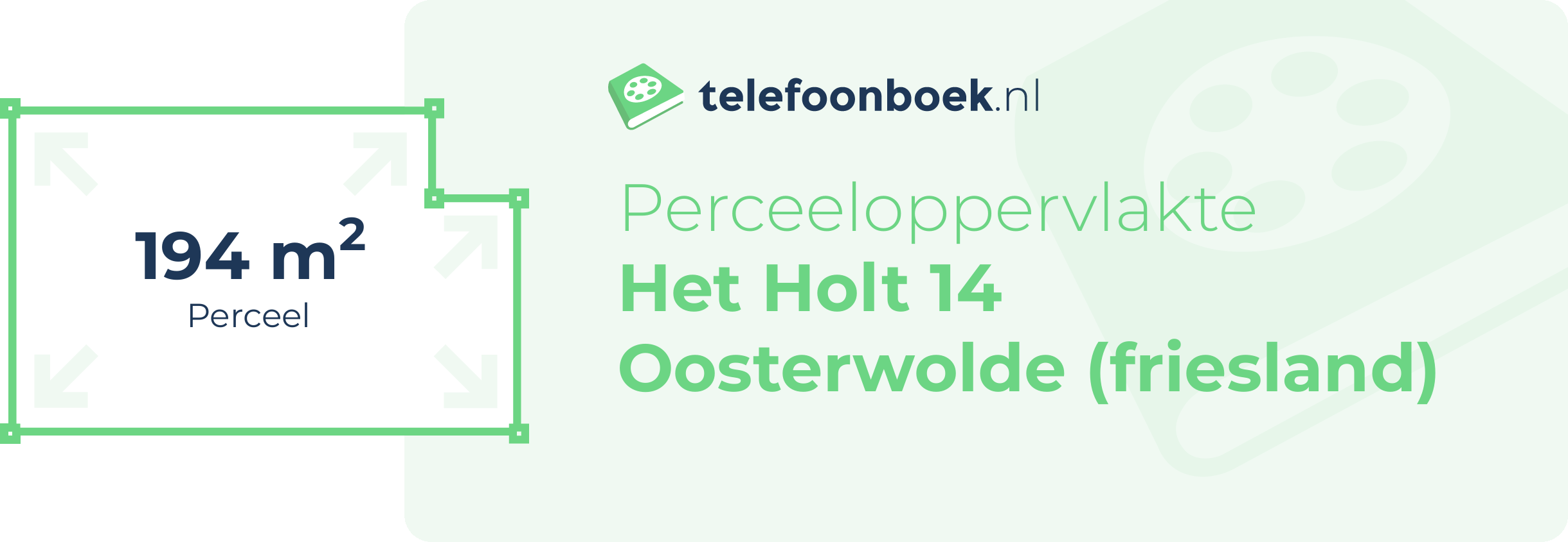 Perceeloppervlakte Het Holt 14 Oosterwolde (Friesland)