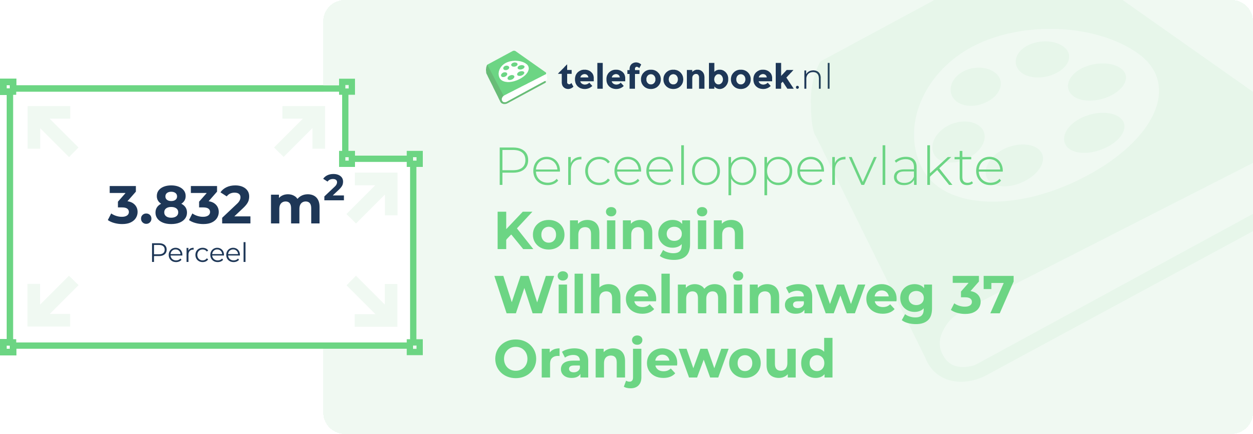 Perceeloppervlakte Koningin Wilhelminaweg 37 Oranjewoud