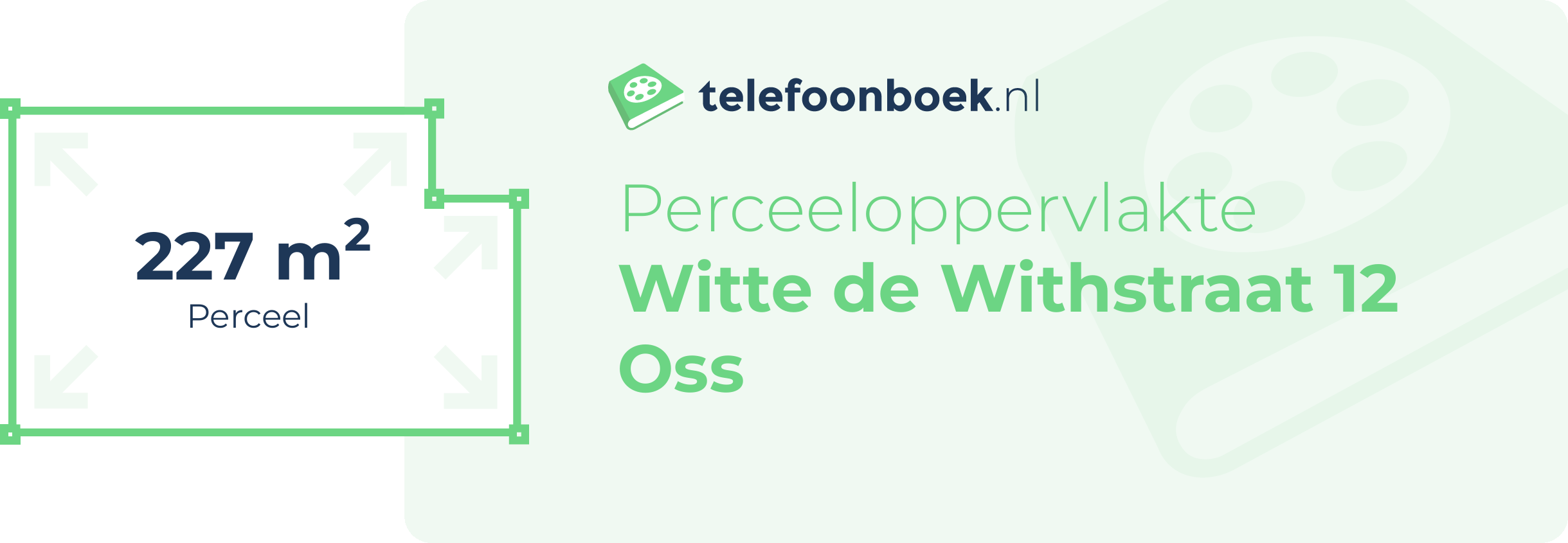 Perceeloppervlakte Witte De Withstraat 12 Oss