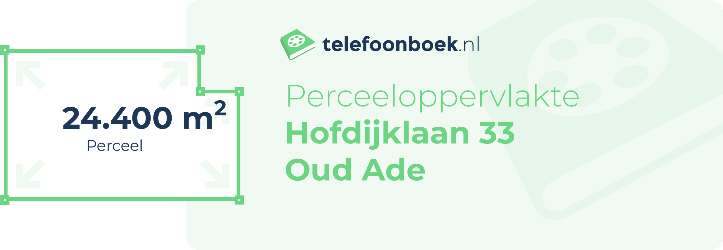 Perceeloppervlakte Hofdijklaan 33 Oud Ade