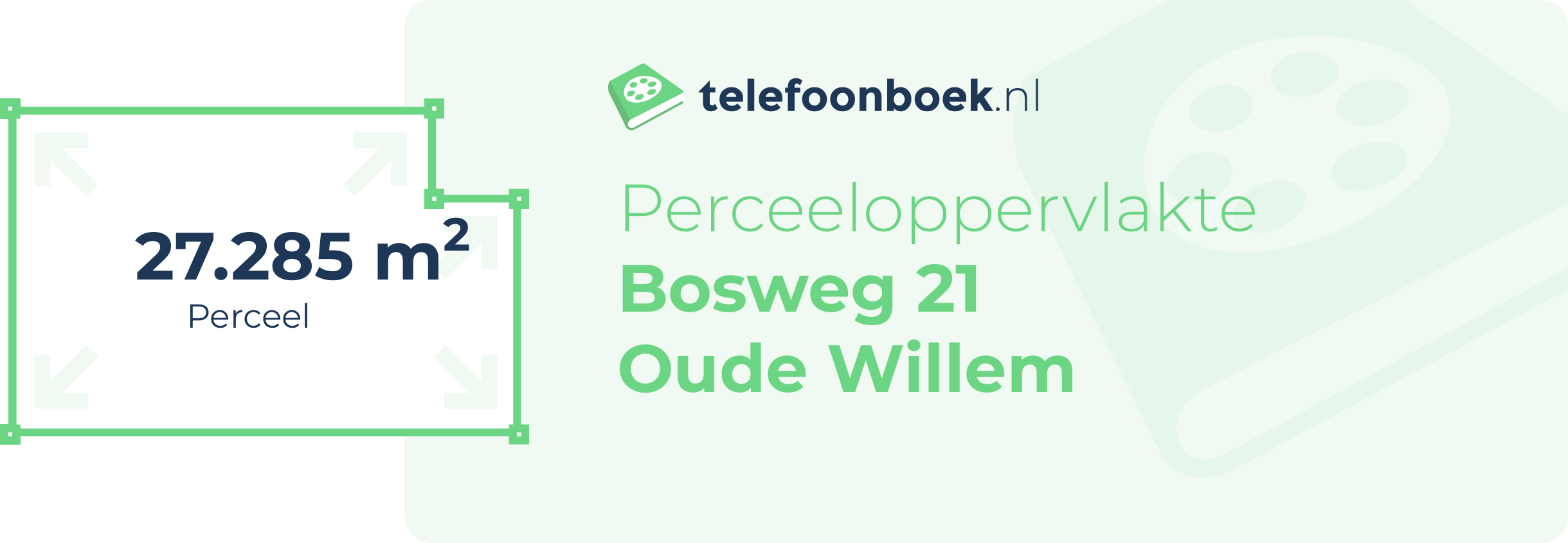 Perceeloppervlakte Bosweg 21 Oude Willem