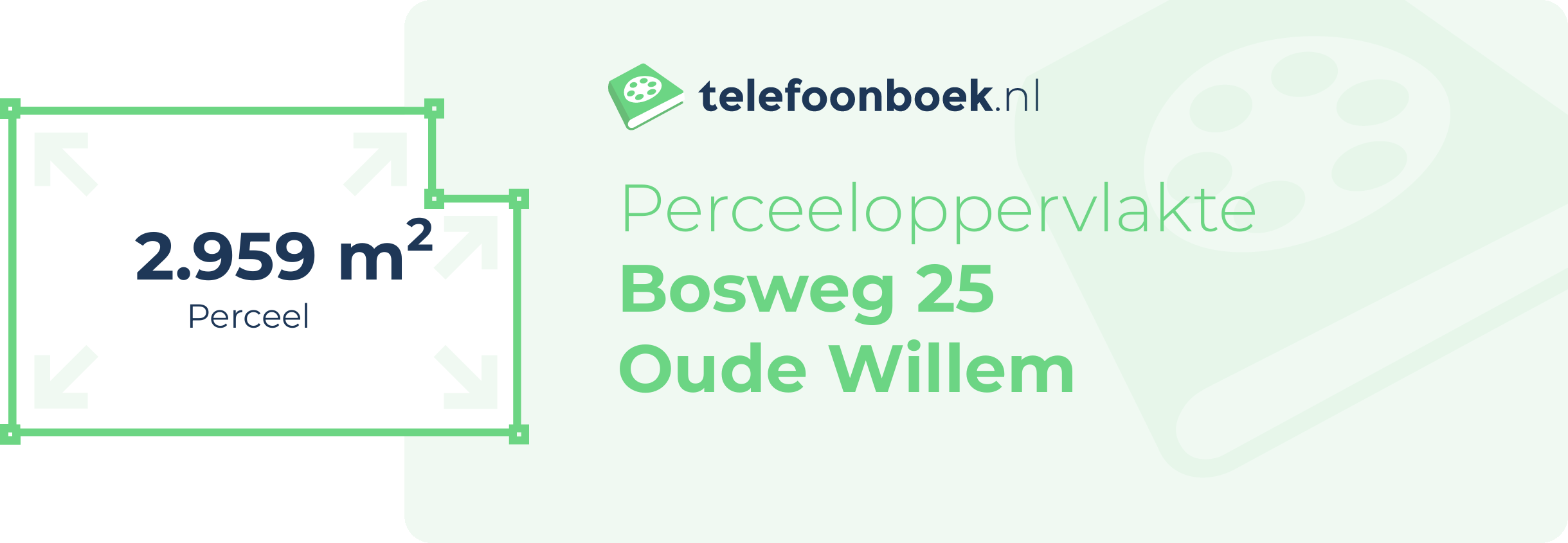 Perceeloppervlakte Bosweg 25 Oude Willem