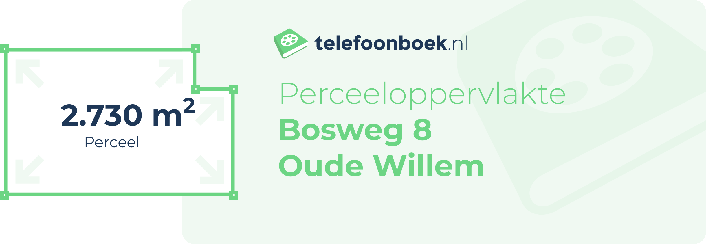 Perceeloppervlakte Bosweg 8 Oude Willem