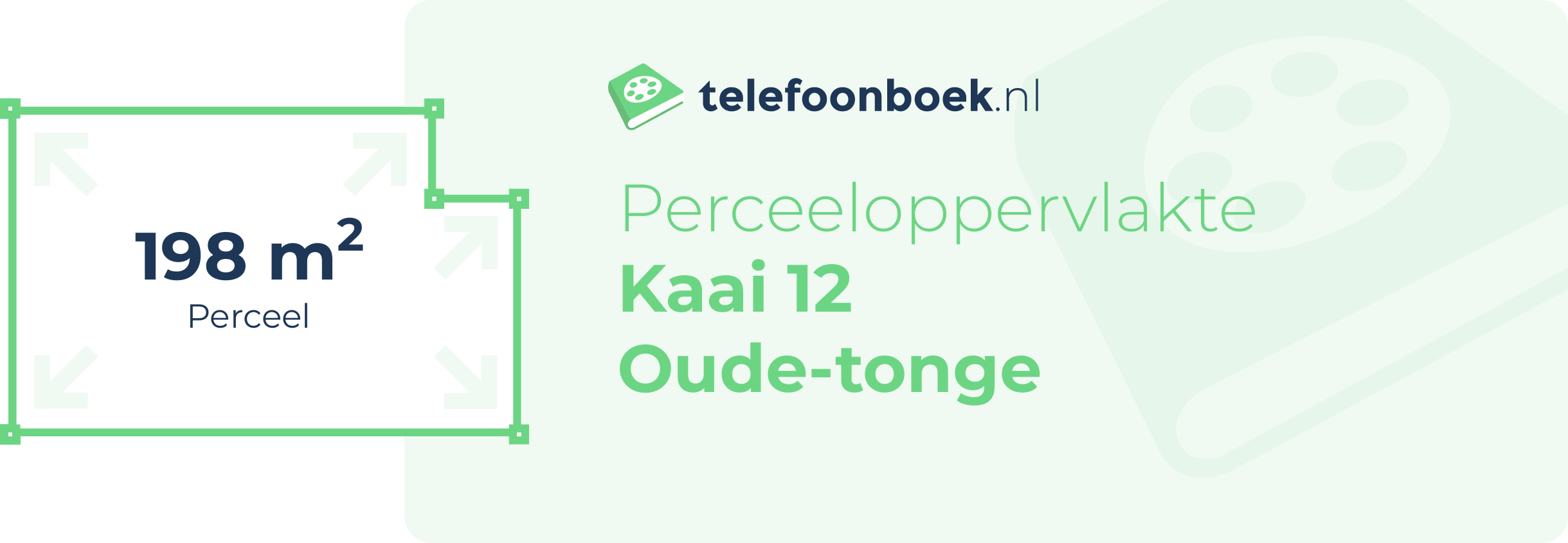 Perceeloppervlakte Kaai 12 Oude-Tonge