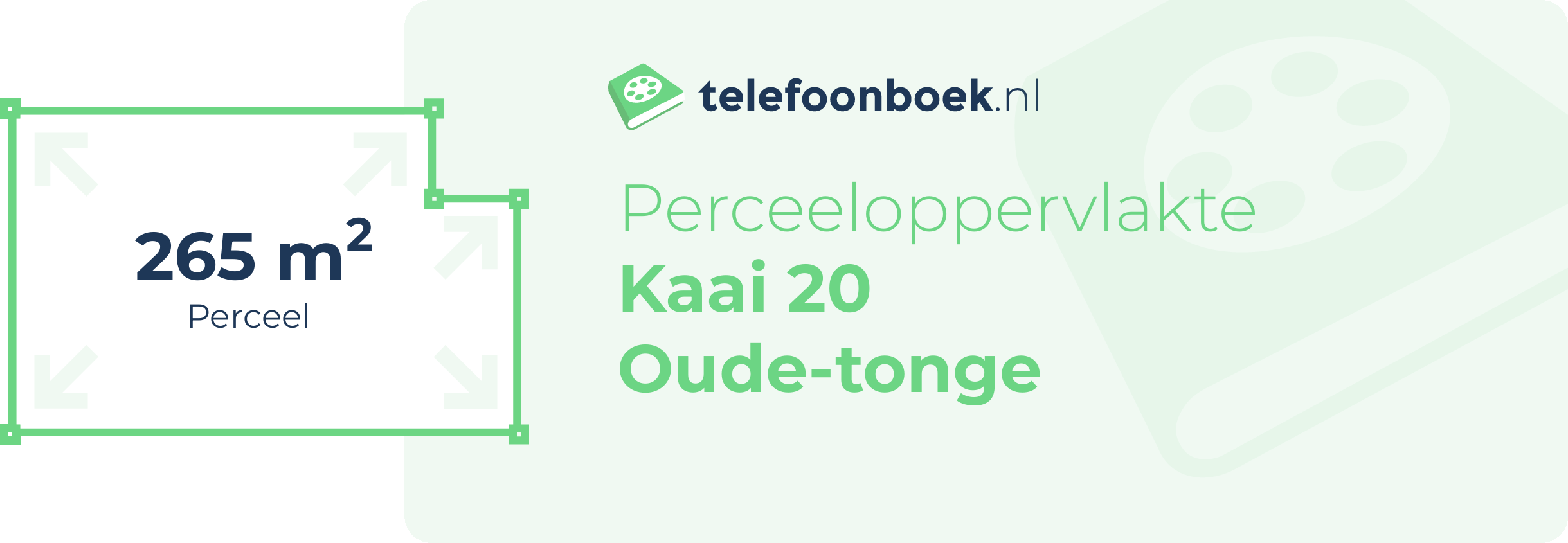 Perceeloppervlakte Kaai 20 Oude-Tonge