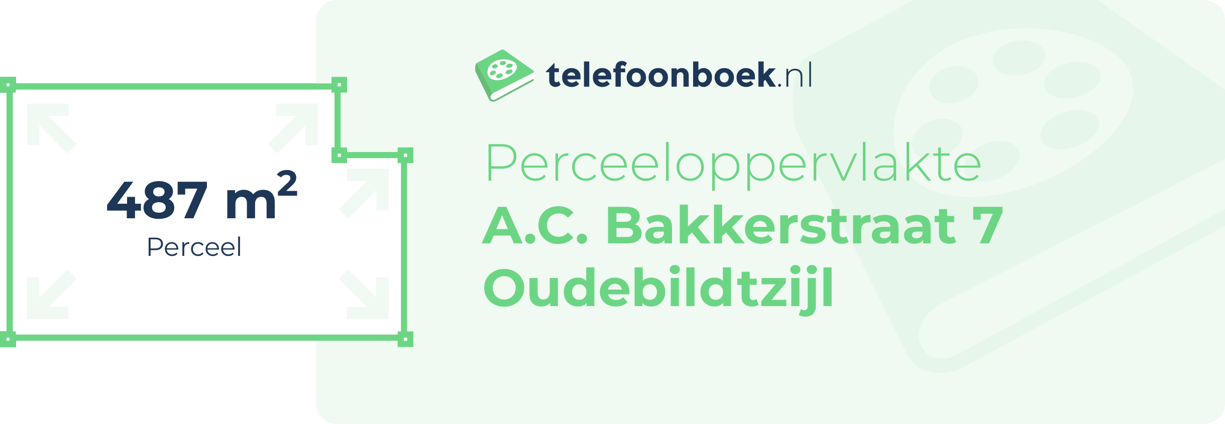 Perceeloppervlakte A.C. Bakkerstraat 7 Oudebildtzijl