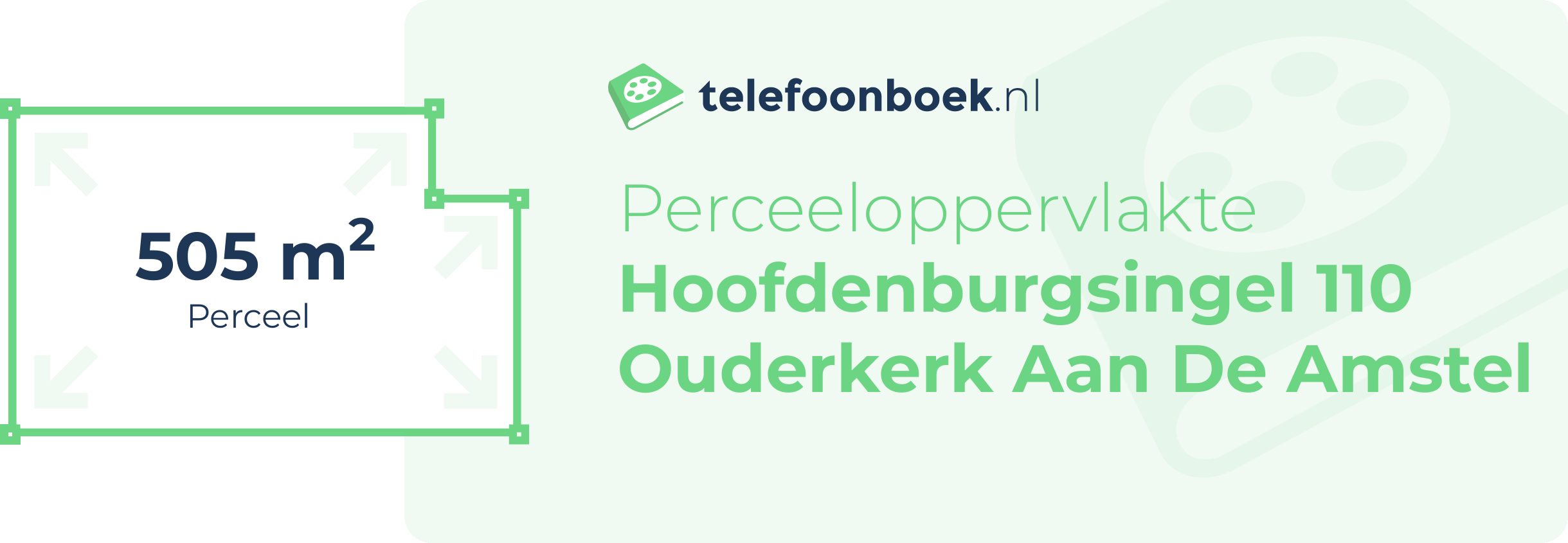 Perceeloppervlakte Hoofdenburgsingel 110 Ouderkerk Aan De Amstel