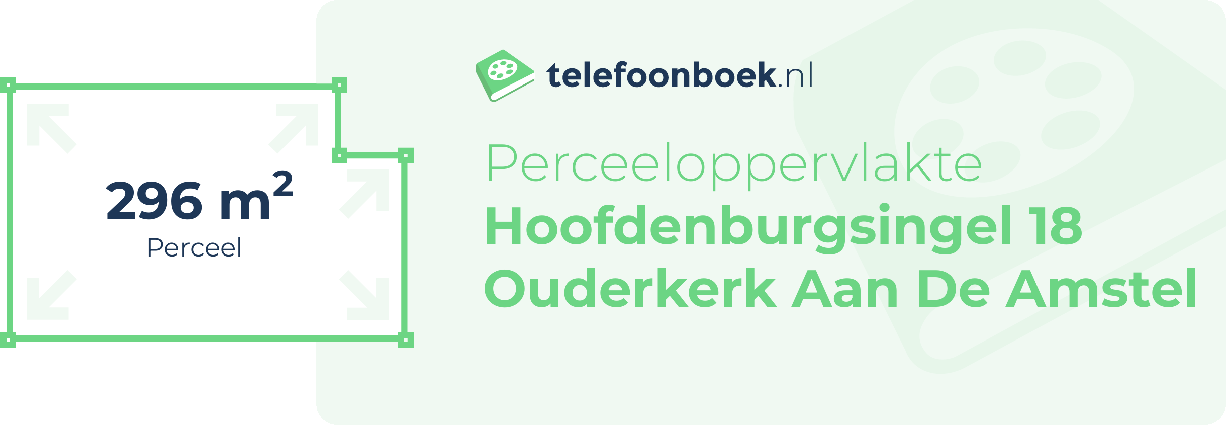 Perceeloppervlakte Hoofdenburgsingel 18 Ouderkerk Aan De Amstel