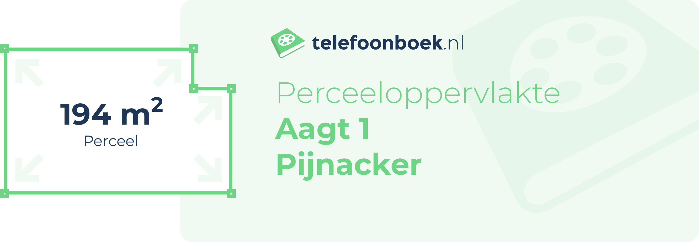 Perceeloppervlakte Aagt 1 Pijnacker