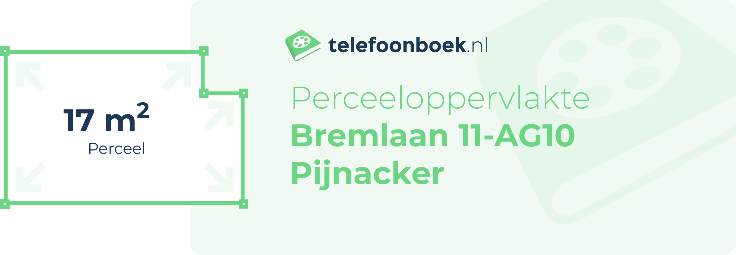 Perceeloppervlakte Bremlaan 11-AG10 Pijnacker