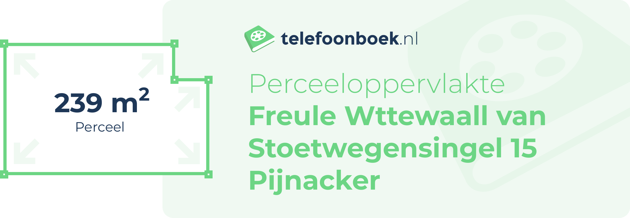 Perceeloppervlakte Freule Wttewaall Van Stoetwegensingel 15 Pijnacker