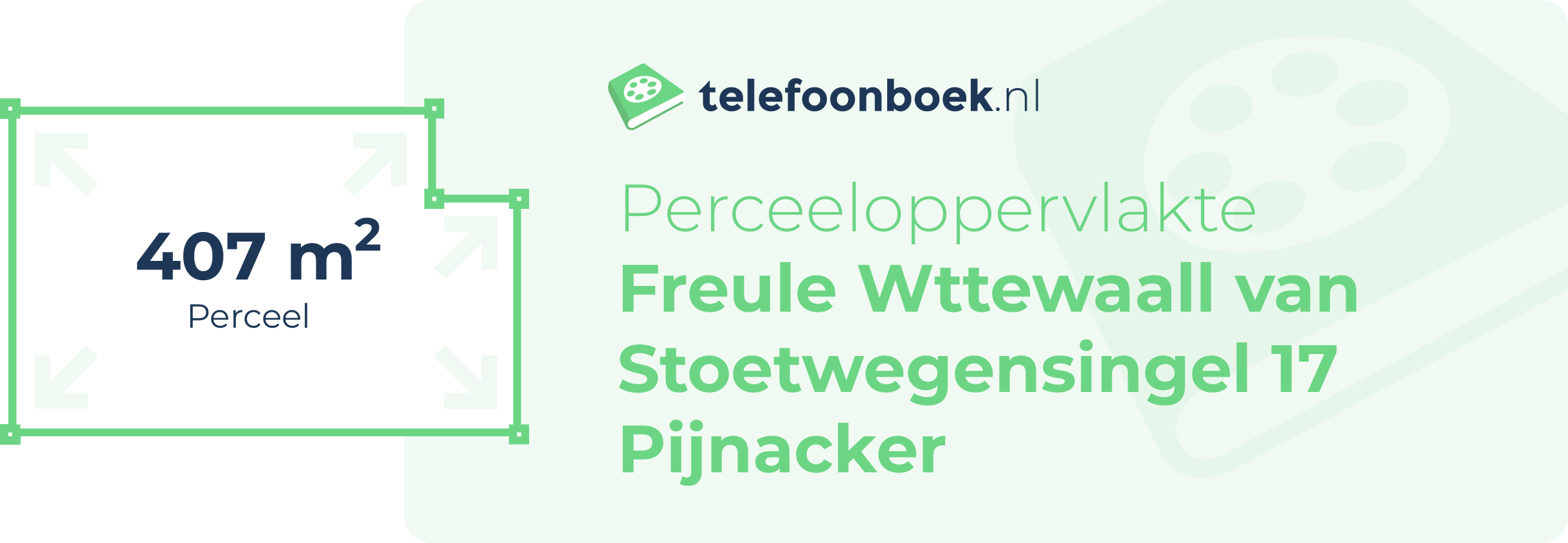 Perceeloppervlakte Freule Wttewaall Van Stoetwegensingel 17 Pijnacker